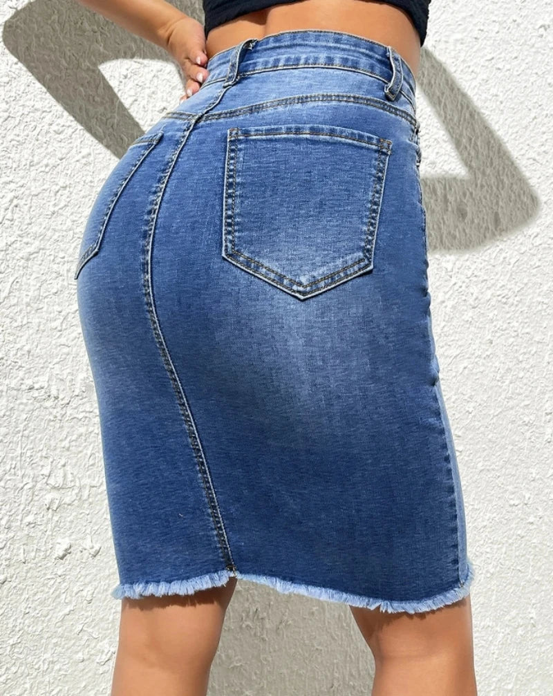 Intims - Jupe en jeans mi-longue pour Femmes - 96959FR