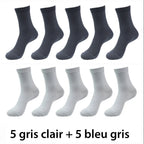 10 paires de chaussettes respirantes en fibres de bambou - Livraison offerte