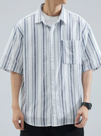 Intims - Chemise Décontractée Rayée d'Été pour Hommes - 13579FR