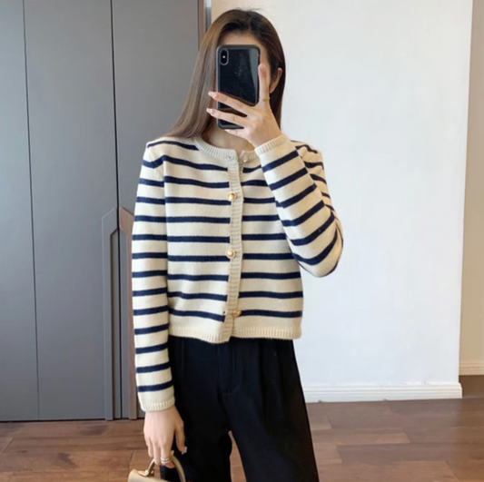 Intims - Cardigan Rayé à Manches Longues pour Femme - 75319FR