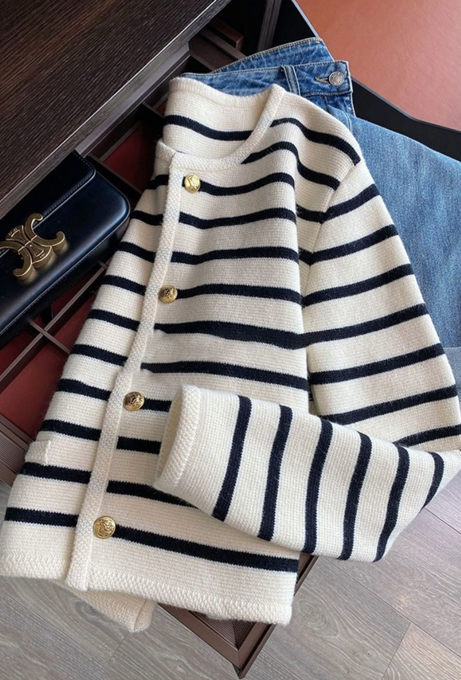 Intims - Cardigan Rayé à Manches Longues pour Femme - 75319FR