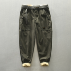 Pantalon Cargo polaire en coton style vintage - Velvet warm