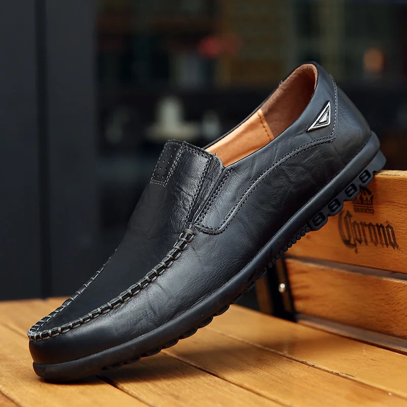 Intims - Mocassins Italiens Décontractés en Cuir Véritable pour Hommes - 97531FR