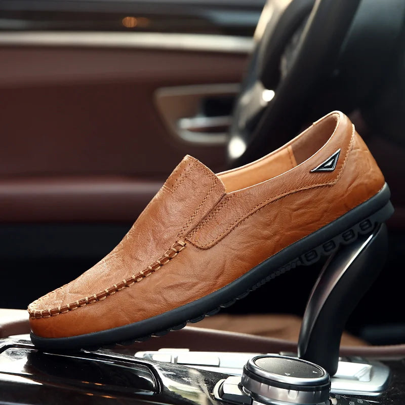 Intims - Mocassins Italiens Décontractés en Cuir Véritable pour Hommes - 97531FR