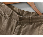 Intims - Shorts Casual en Lin 100% avec Bouton pour Hommes - 34567FR