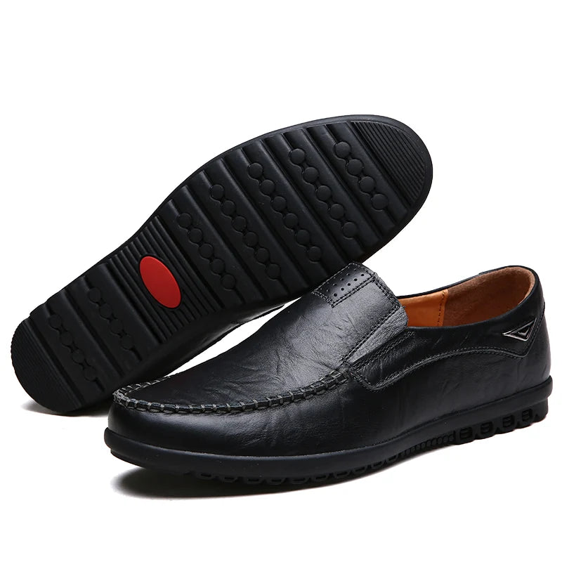 Intims - Mocassins Italiens Décontractés en Cuir Véritable pour Hommes - 97531FR