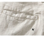 Intims - Shorts Casual en Lin 100% avec Bouton pour Hommes - 45678FR