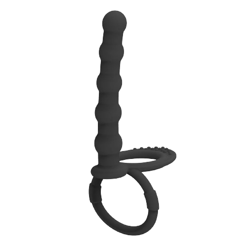 COCKRING 2 en 1 - Anneau pénien & Plug anal perlé