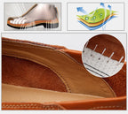 Mocassins à enfiler plats et aérés en cuir véritable