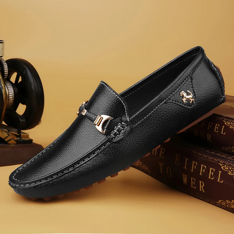 Intims - Mocassins en Cuir PU à boucle pour homme - 57915FR