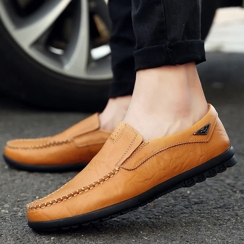 Intims - Mocassins Italiens Décontractés en Cuir Véritable pour Hommes - 97531FR