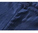 Intims - Shorts Casual en Lin 100% avec Bouton pour Hommes - 12345FR