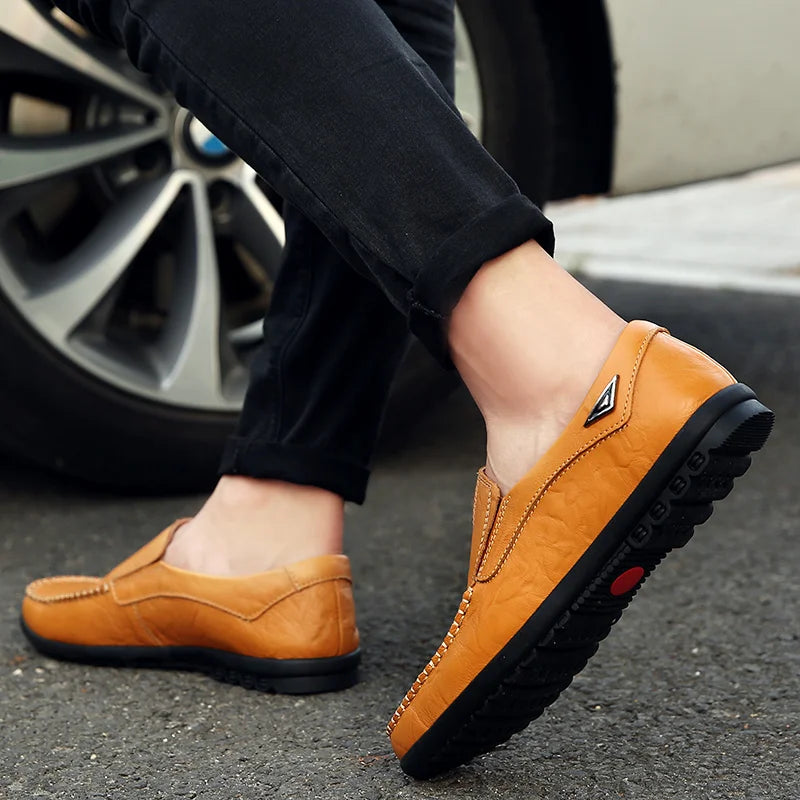 Intims - Mocassins Italiens Décontractés en Cuir Véritable pour Hommes - 97531FR