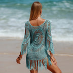 Intims - Robe Courte de Plage en Crochet à Franges pour Femmes - 56284FR