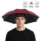 Chapeau Parapluie Mains Libres Pliable - Protection Contre le Soleil et la Pluie