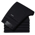 Intims - Jean Stretch Noir Coupe Classique Droite pour Hommes - 37429FR