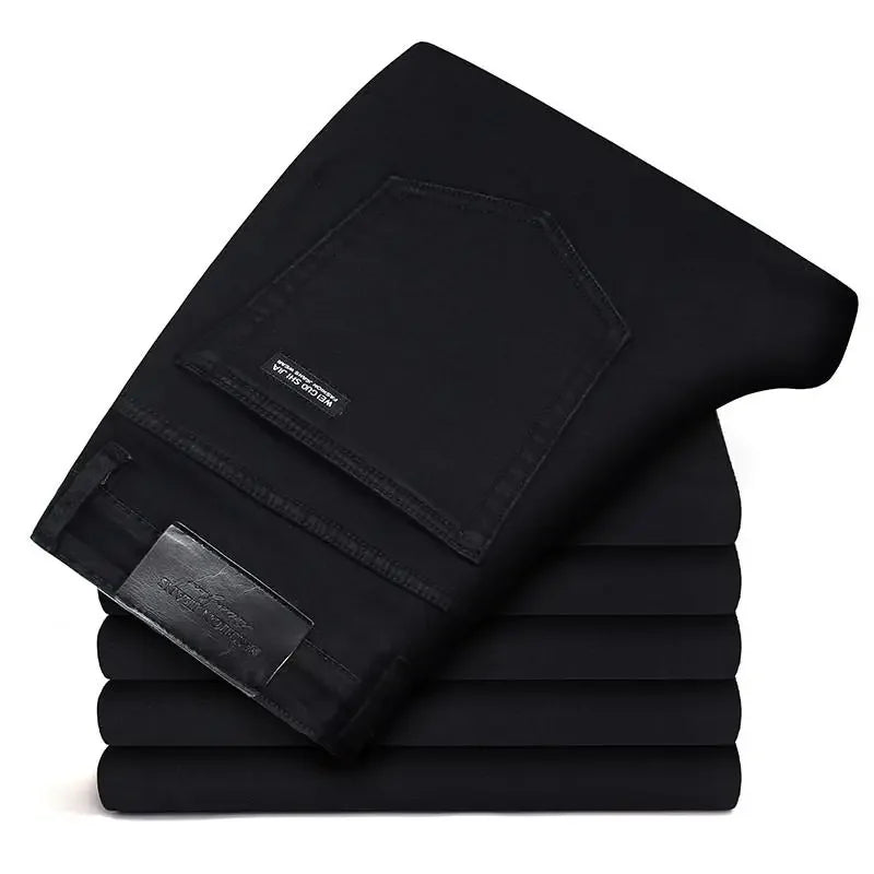 Intims - Jean Stretch Noir Coupe Classique Droite pour Hommes - 37429FR