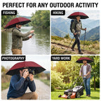 Chapeau Parapluie Mains Libres Pliable - Protection Contre le Soleil et la Pluie