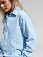 Intims - Chemise en gaze de coton à Manches Longues pour Femme - 86420FR