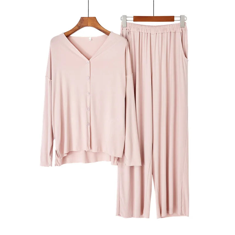 Intims - Pyjama en Coton Ultra-Doux Manches Longues & Pantalon pour Femme - 10002FR