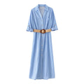 Intims - Robe Longue Chemise Manches 3/4 avec Ceinture - 72651FR