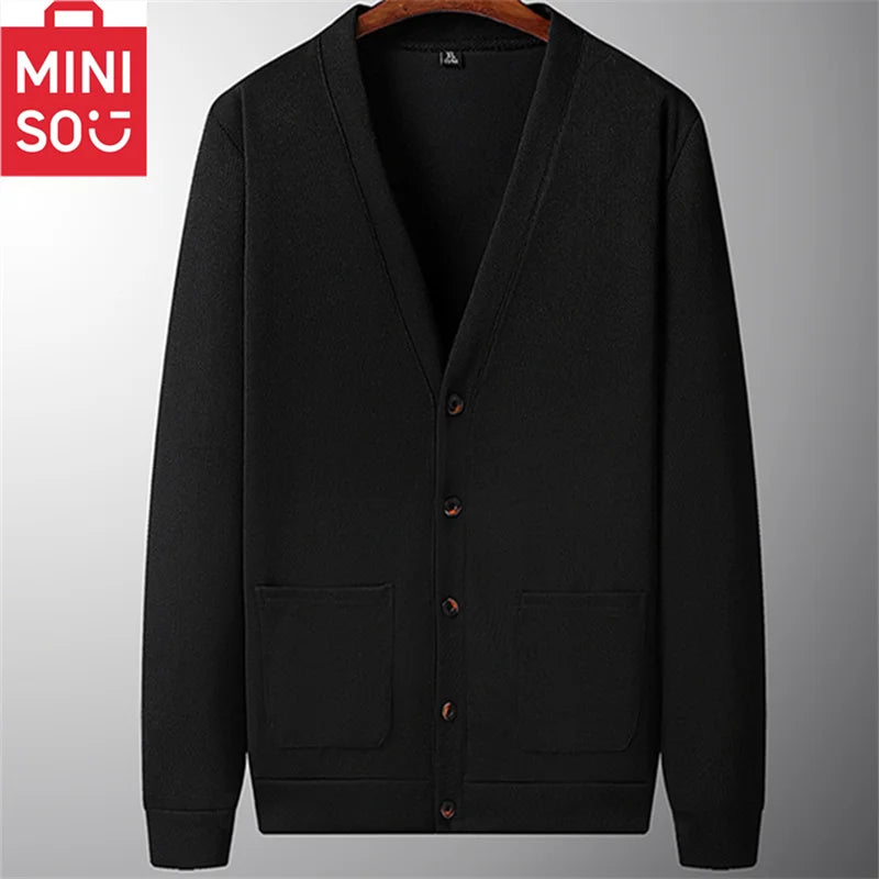 Intims - Cardigan épais Col V BASIC - Homme