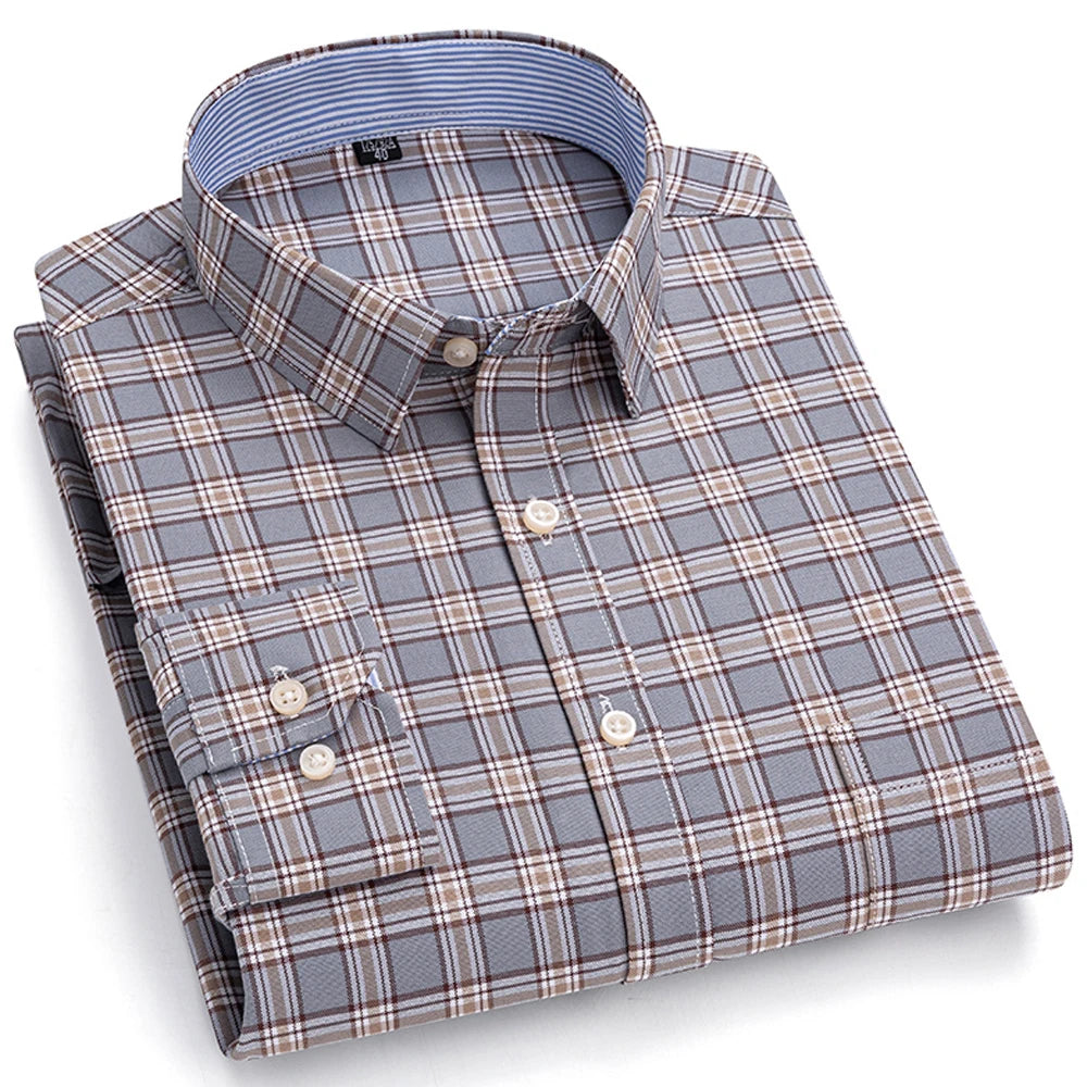 Intims - Chemise Décontractée à Carreaux/Rayures en Coton pour Hommes - 31452FR