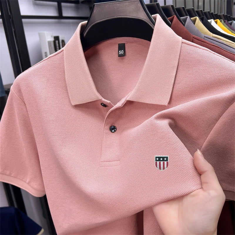 Men's Luxury 100% Cotton Polo Shirt - 23 Timeless Colors