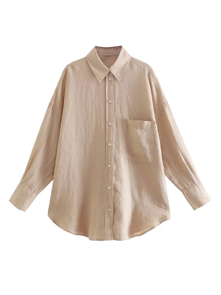 Intims - Chemise BASIC Manches longues en Popeline de Coton - 74821FR