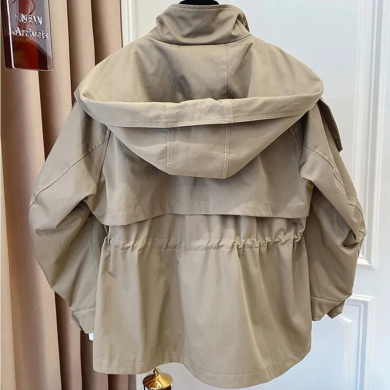 Veste Coupe-Vent Mi-Saison imperméable à Capuche