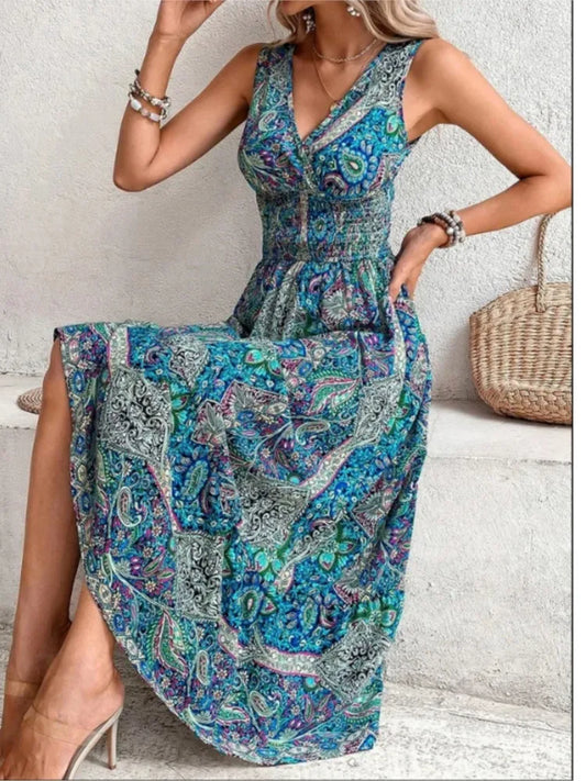 Intims - Robe Bohème Imprimée sans Manches pour Femme - 86420FR
