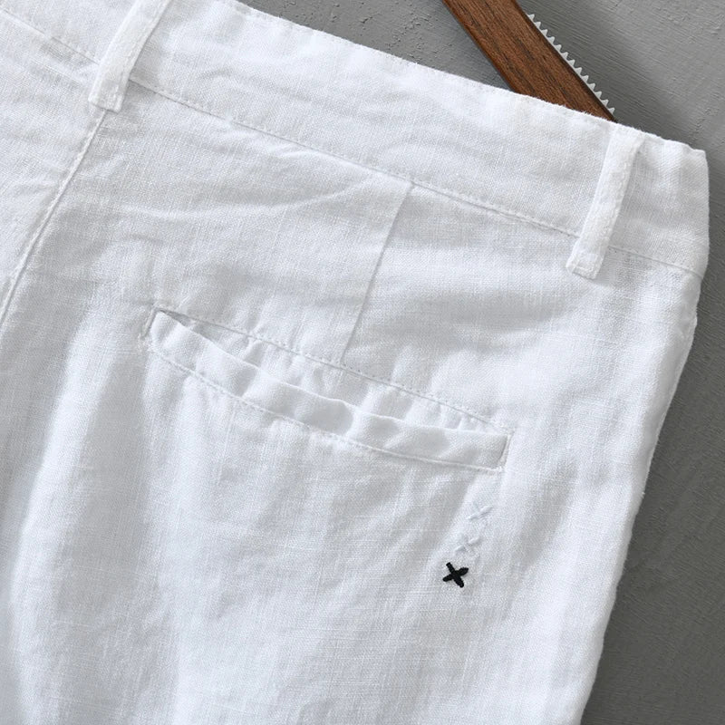 Short d'Été en Lin Pur pour Hommes Couleurs neutres - 75319FR