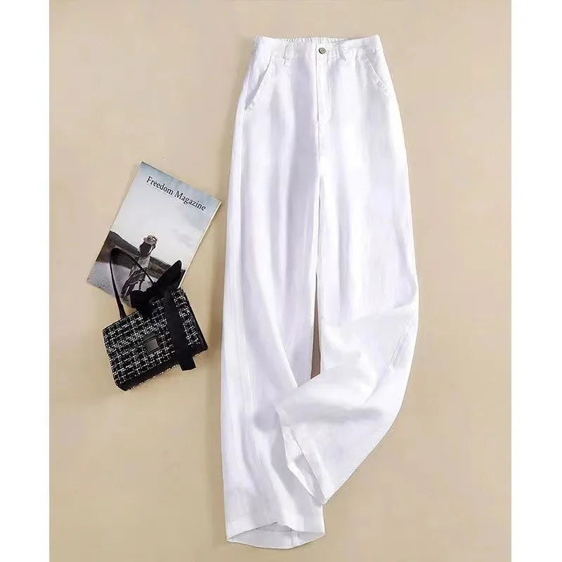 Intims - Pantalon droit élégant en lin et coton pour Femme - 26949FR