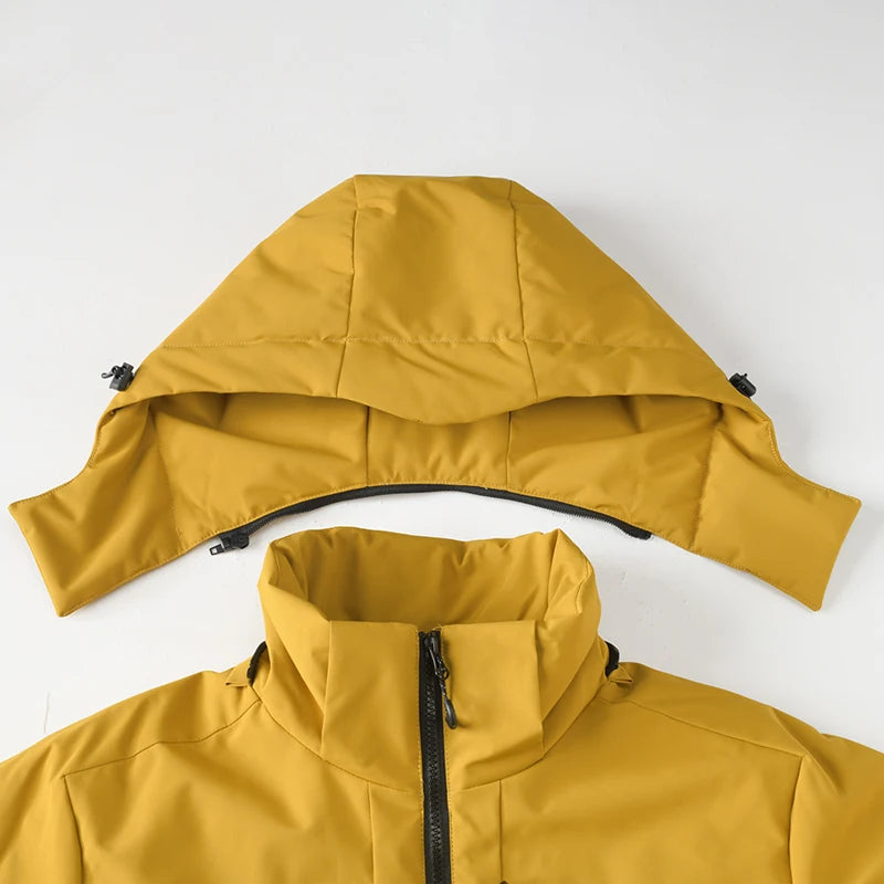 Parka Coupe-Vent Tissu Déperlant & Capuche Amovible - Mixte