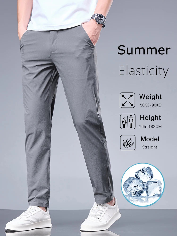Pantalon décontracté coupe droite