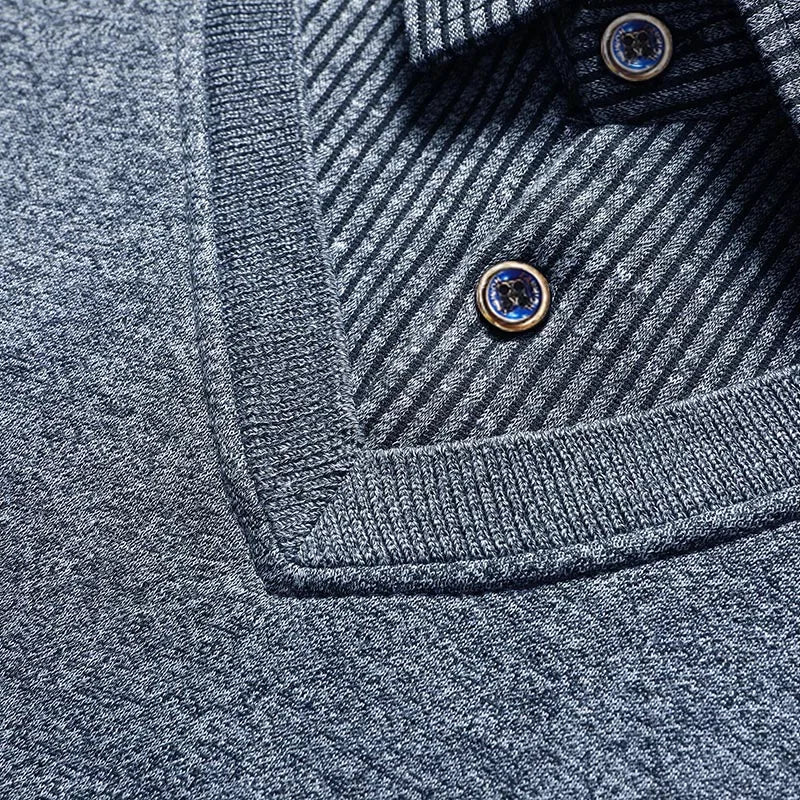 Pull 2 en 1 avec Chemise à Rayures Doublure Polaire