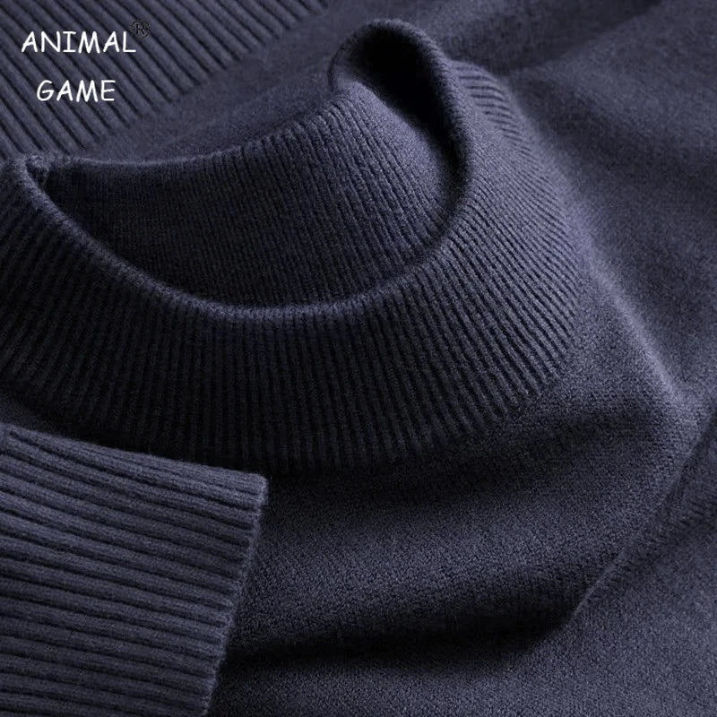 Pull Tricot BASIC en Laine à Col Rond - Homme