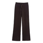 Ensemble 2PCS Texturé Veston Sans Manche à Bouton & Pantalon Élastique