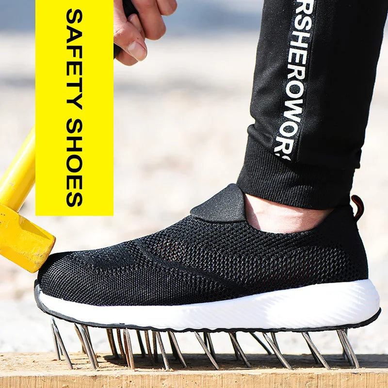 Lightweight Mesh Breathable Work Trainers - STEEL Reinforcement