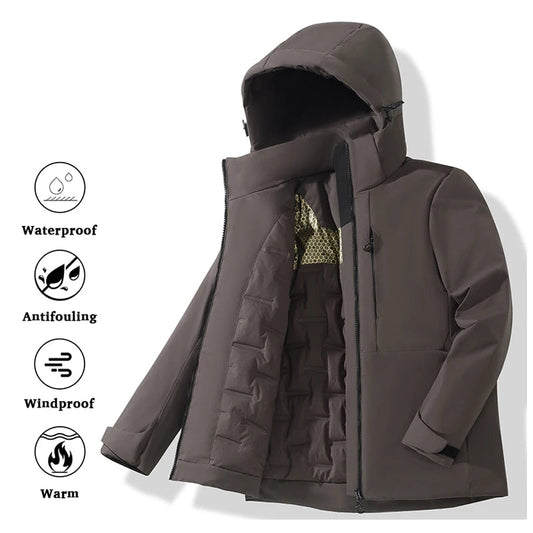 Parka Coupe-Vent Tissu Déperlant & Capuche Amovible - Mixte