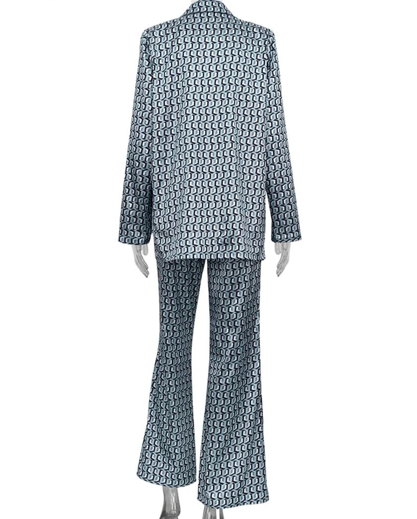 Intims - Ensemble effet Satin Blazer & Pantalon ample -31963FR