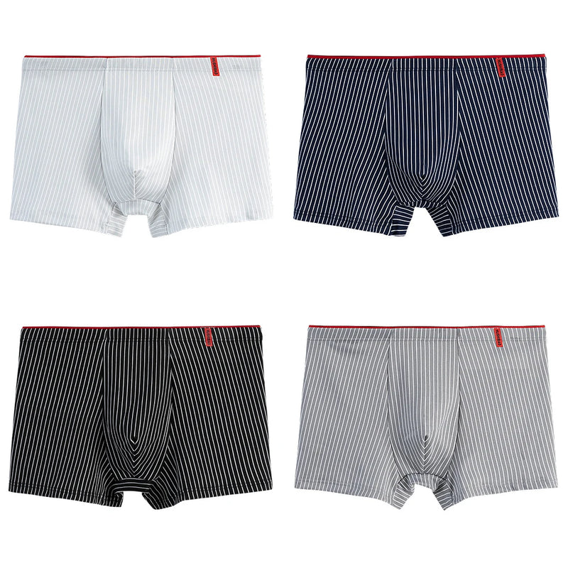 Intims - Lot de 4 Boxers en Coton à Rayures pour Hommes - 58214FR