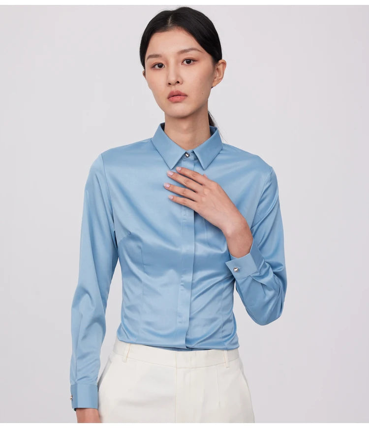 Intims - Chemise à manches longues toucher soie pour Femmes - 94827FR