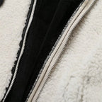 Intims - Veste Biker effet mouton Blanche & Noire - 58347FR