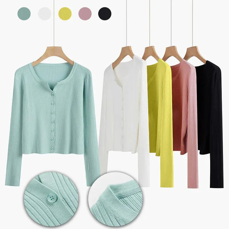 Intims - Cardigan Côtelé à Col rond pour Femme - 57913FR