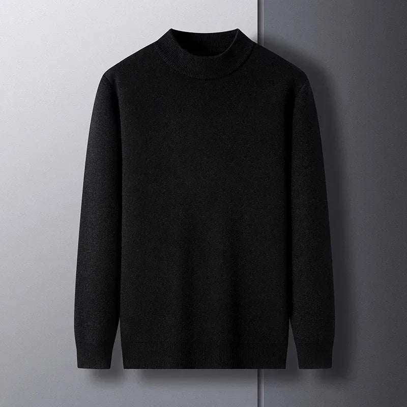 Pull Tricot BASIC en Laine à Col Rond - Homme