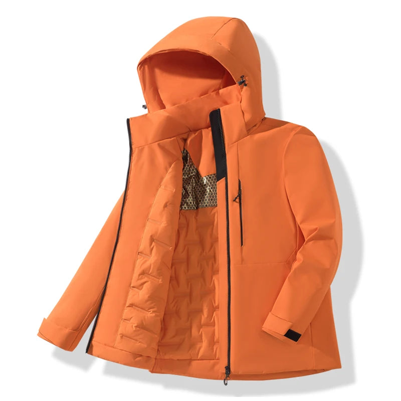 Parka Coupe-Vent Tissu Déperlant & Capuche Amovible - Mixte
