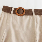 Intims - Longue jupe évasé en lin avec ceinture intégrée pour Femme - 92695FR
