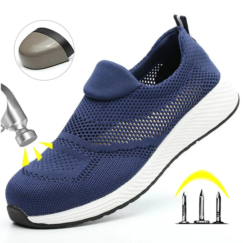 Lightweight Mesh Breathable Work Trainers - STEEL Reinforcement