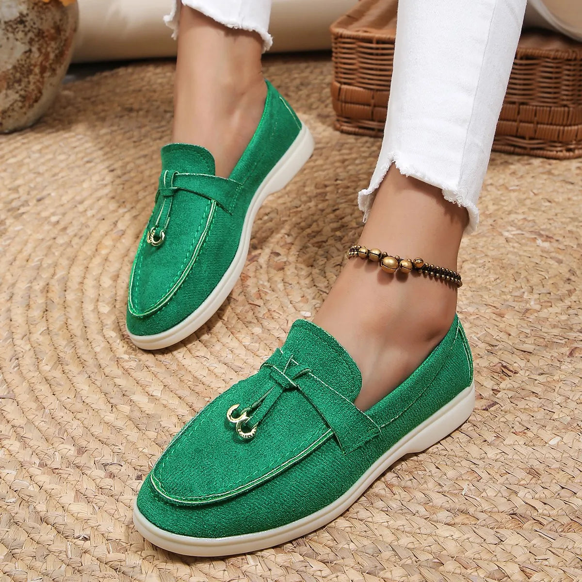 Intims - Mocassins Femme Rétro en Cuir Ultra Confort